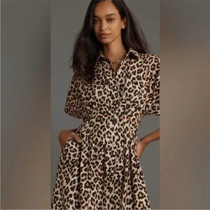 Anthropologie The Tobie Shirt Dress by Exquise